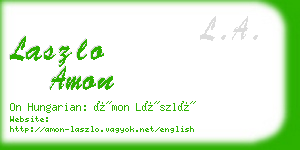 laszlo amon business card